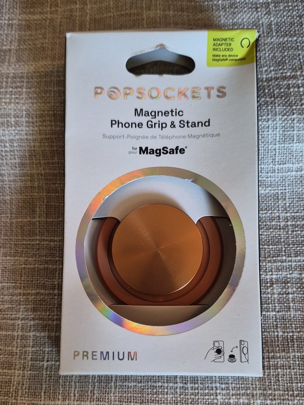 PopSockets Magnetic Phone Grip & Stand for MagSafe Brown NWT